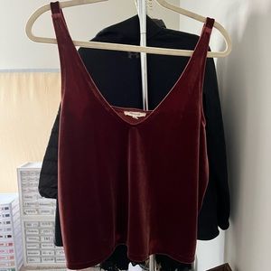 Velvet V-Neck Tank Top
